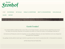 Tablet Screenshot of gestuet-fronhof.de